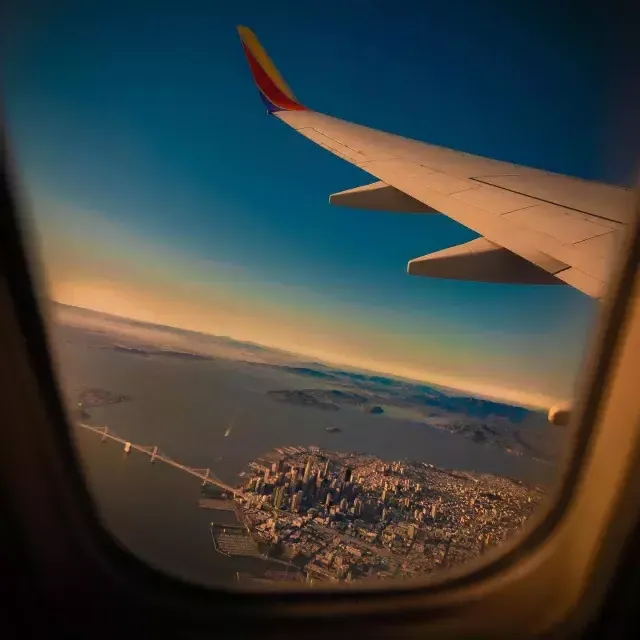 Vista de San Francisco desde un avión.